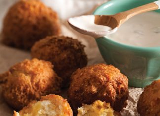 Cheddar-Chile Hush Puppies