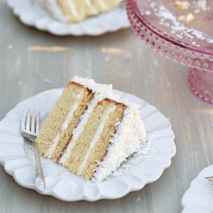 Coconut-Cake-with-Cream-Cheese Coconut Layer Cake