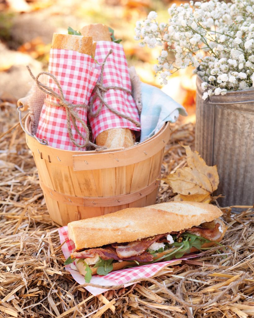 Bacon, Fig, and Arugula Sandwiches