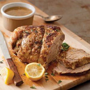 Slow Cooked Pork Shoulder with Lemon and Garlic