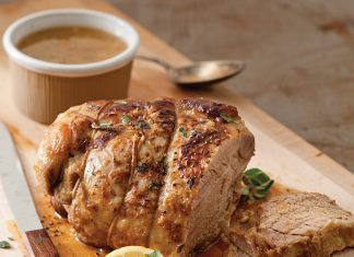 Slow Cooked Pork Shoulder with Lemon and Garlic