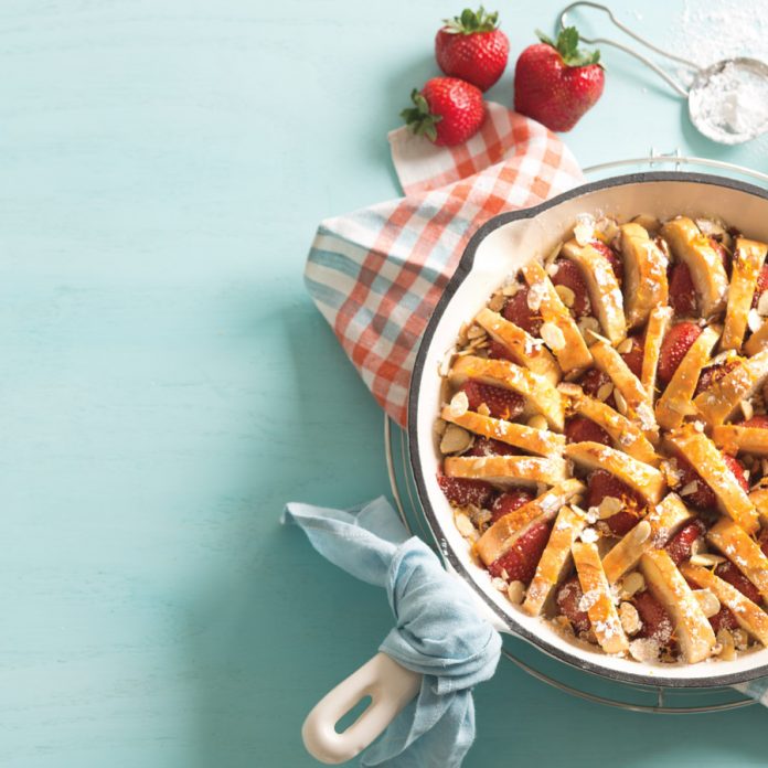 strawberry almond french toast casserole
