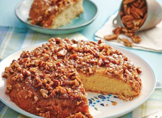 Upside Down Praline Skillet Cake Upside Down Praline Skillet Cake