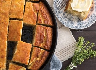 Brown Butter and Thyme Cornbread Brown butter thyme cornbread