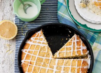Lemon Poppy Seed Cake with Lemon Glaze Lemon Poppy Seed Skillet Cake