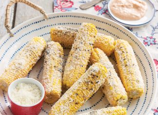 Grilled Parmesan Corn Grilled Parmesan Corn