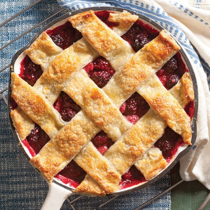 Raspberry-Blackberry Sour Cream Pie