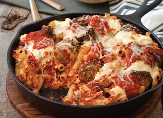 Baked Ziti and Meatballs baked ziti