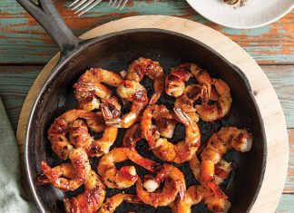 Pepper Jelly Glazed Bacon-Wrapped Shrimp Pepper Jelly Glazed Bacon-Wrapped Shrimp