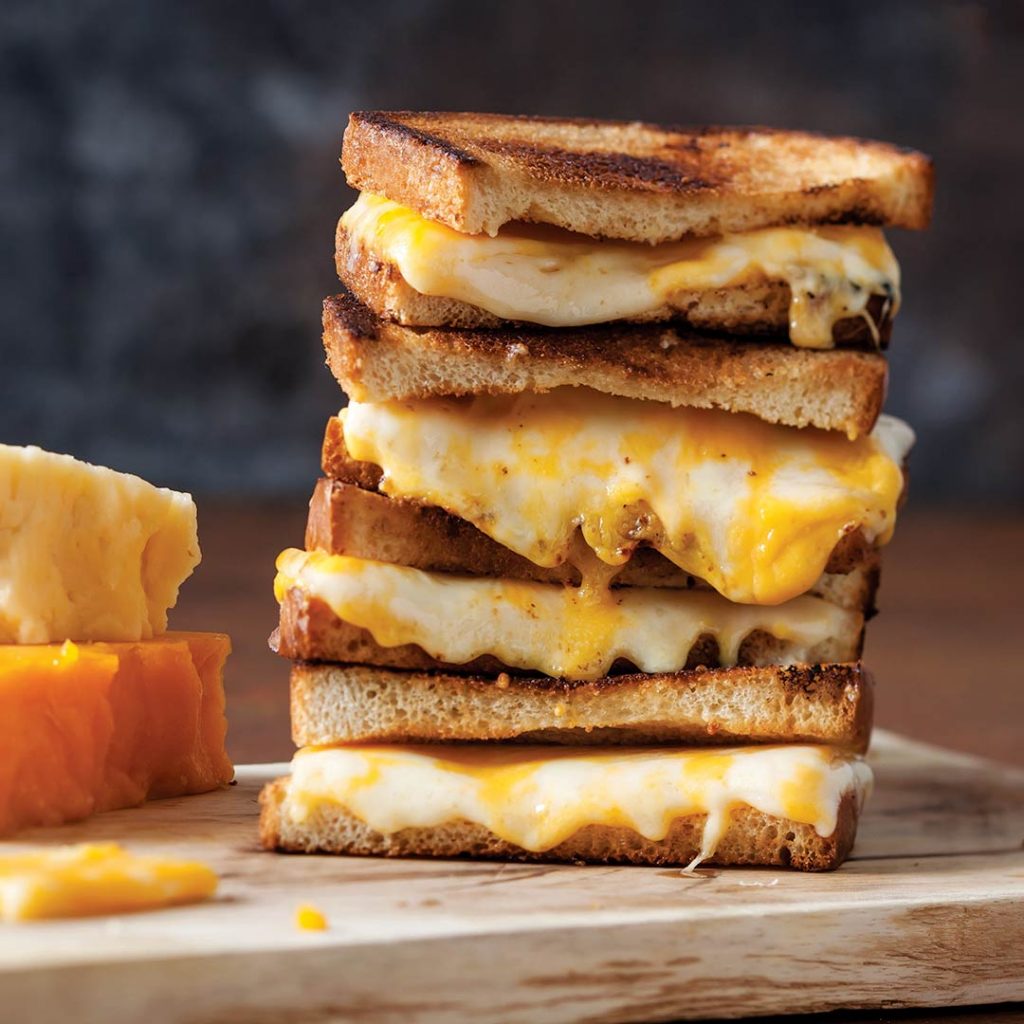 Grilled Three-Cheese Sandwiches