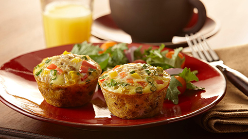 Dulac Dirty Rice Mini Frittatas