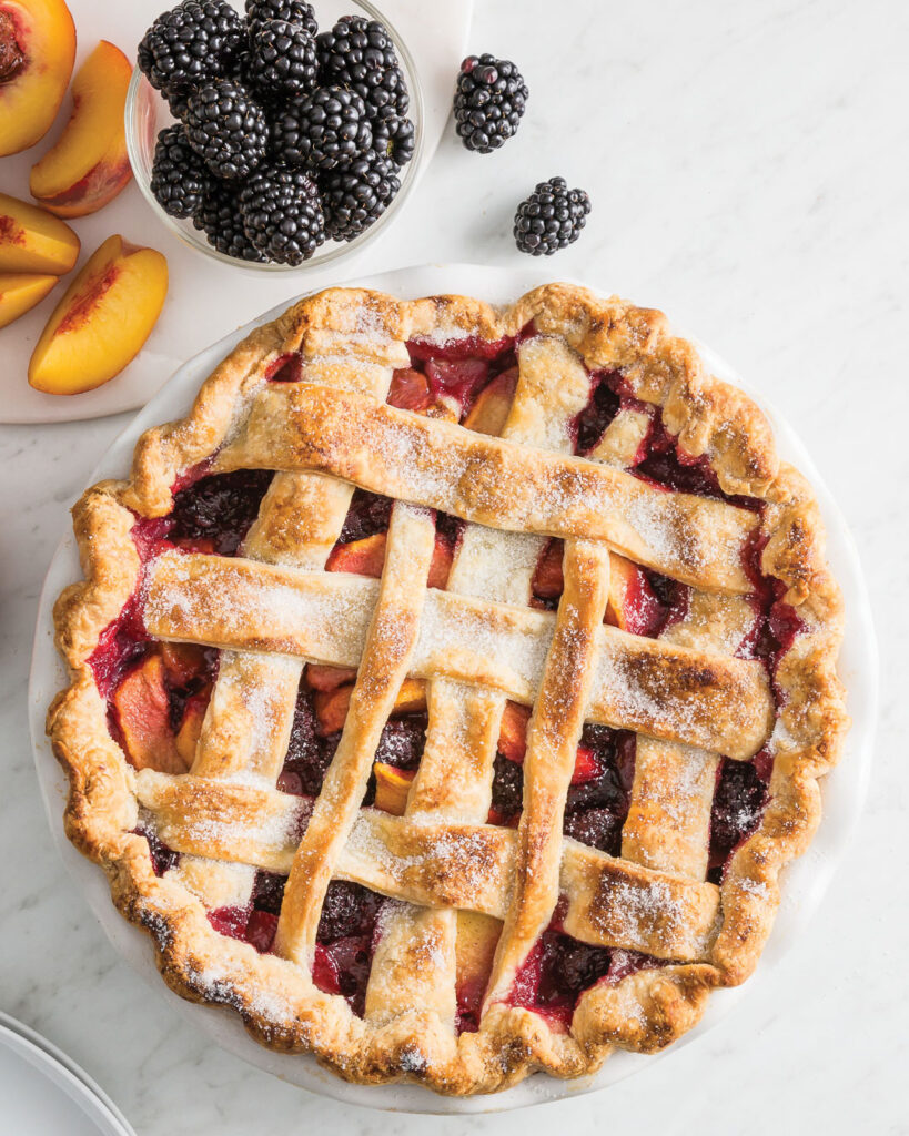 Deep Dish Peach Blackberry Pie