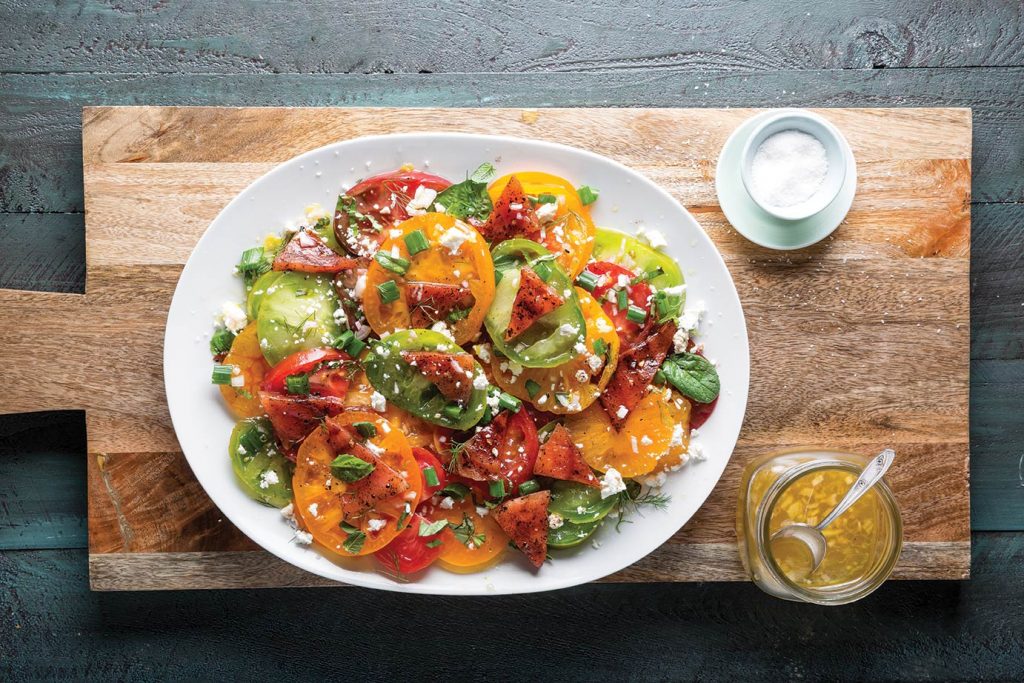 Grilled Watermelon and Heirloom Tomato Salad