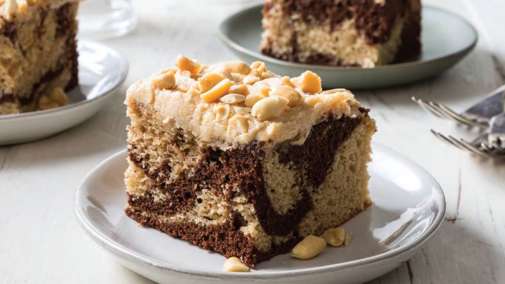 Peanut-Chocolate Marble Cake