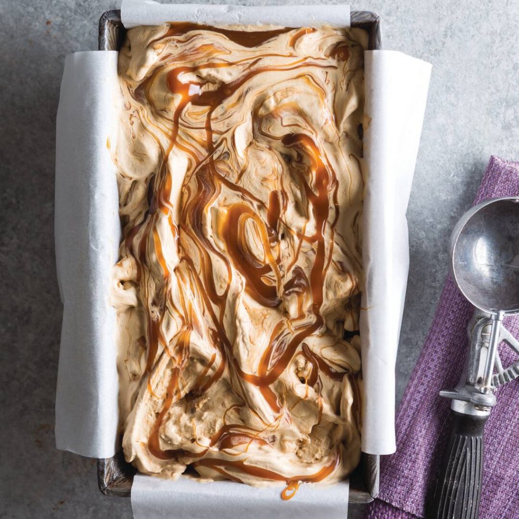 Coffee-Caramel Swirl Ice Cream
