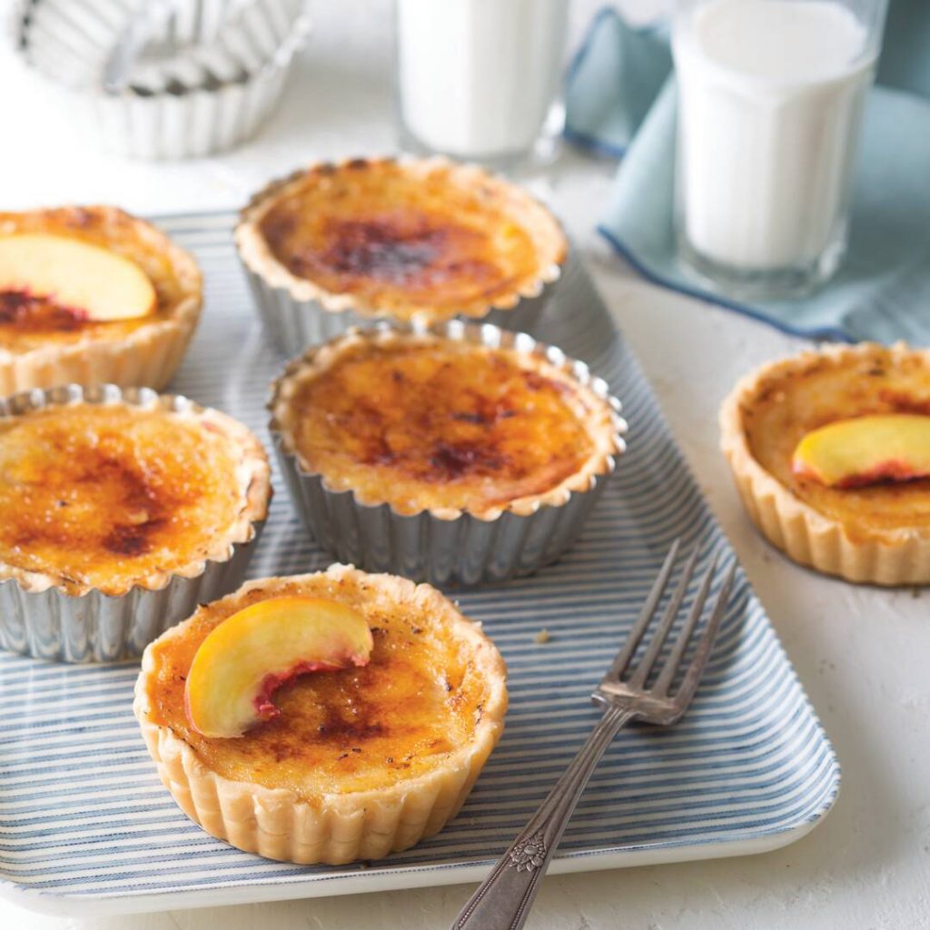 Brûléed Buttermilk Peach Tarts
