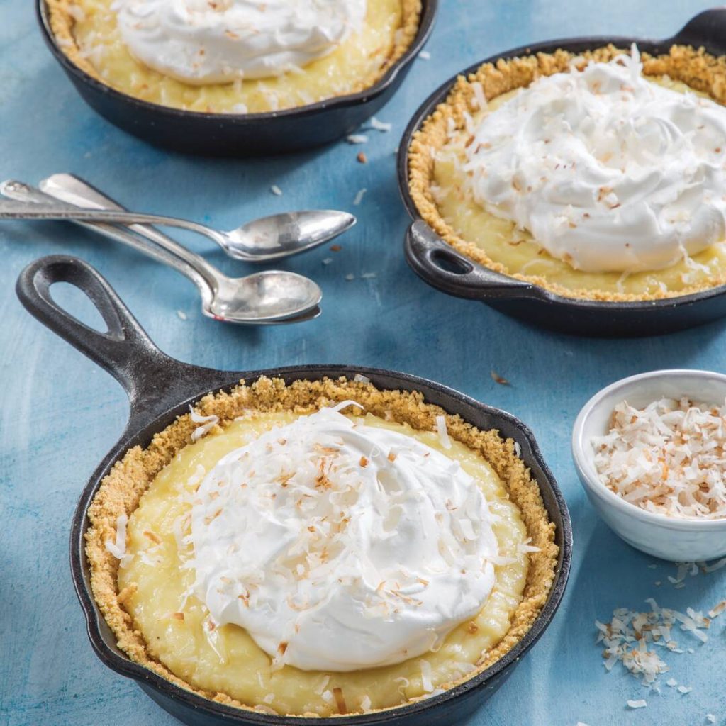Mini Coconut Cream Icebox Pies