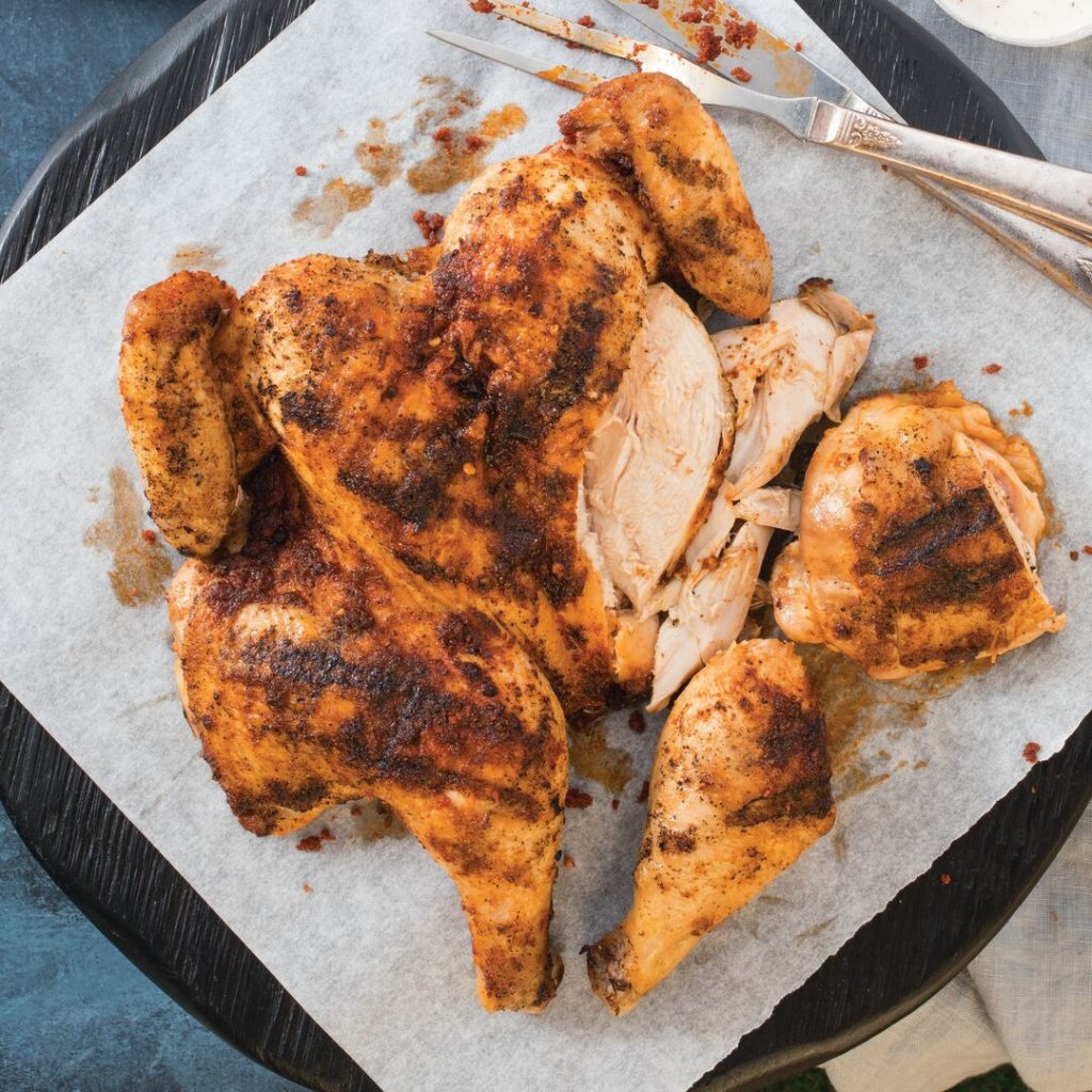 Grill-Smoked Spatchcock Chicken