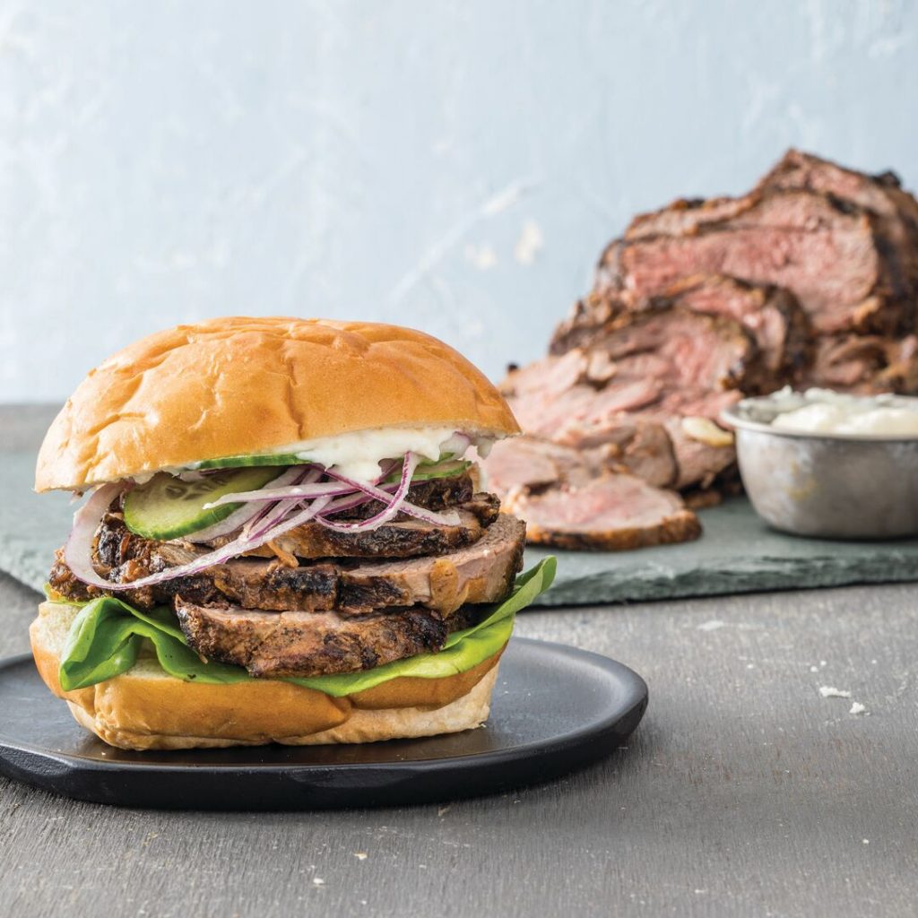 Garlic-Studded Grilled Lamb