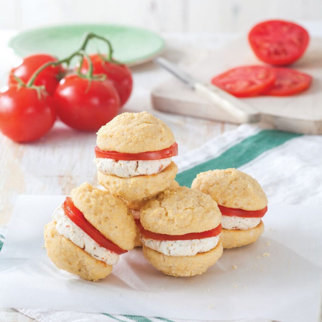 Savory Cornmeal and Tomato Whoopie Pies