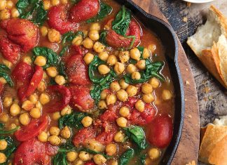 Braised Chickpeas and Tomatoes
