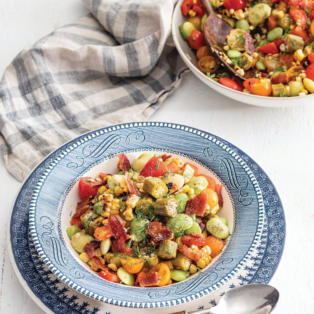 Pickled Okra Succotash Salad