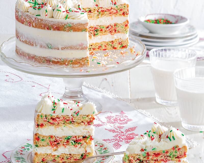 Rainbow Layer Cake Recipe — Bite Me More