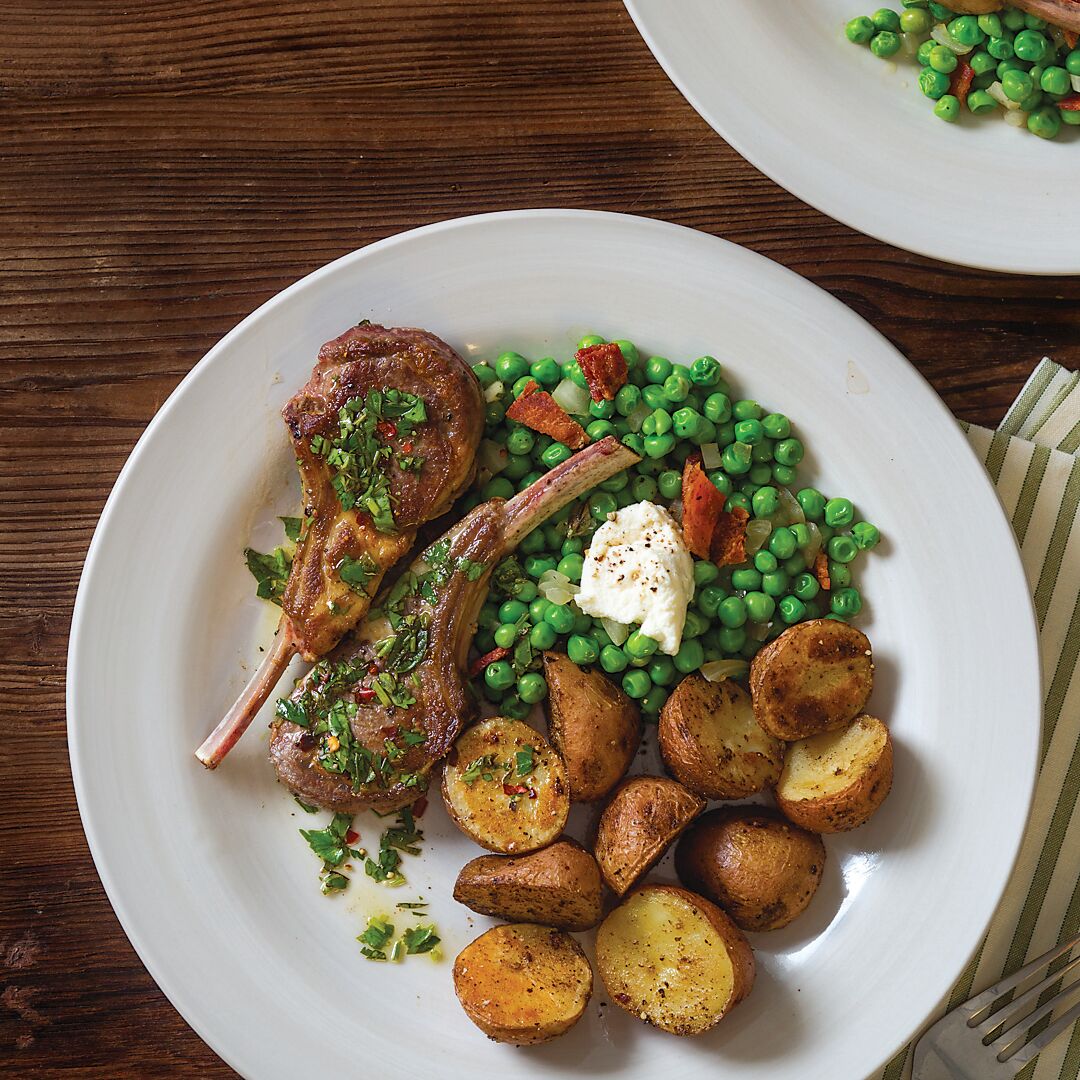 Lamb Chops with Spring Herb Sauce