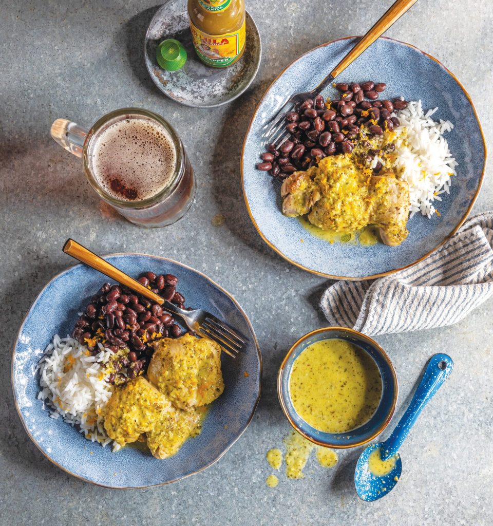 Slow Cooker Mojo Chicken Thighs