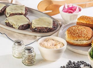 Camellia® Black Bean Burgers We love a classic cheeseburger and French fries, but this veggie-packed take on the classic combo also hits the spot, especially when we used @camelliabrand black beans for our Black Bean Burger patties.