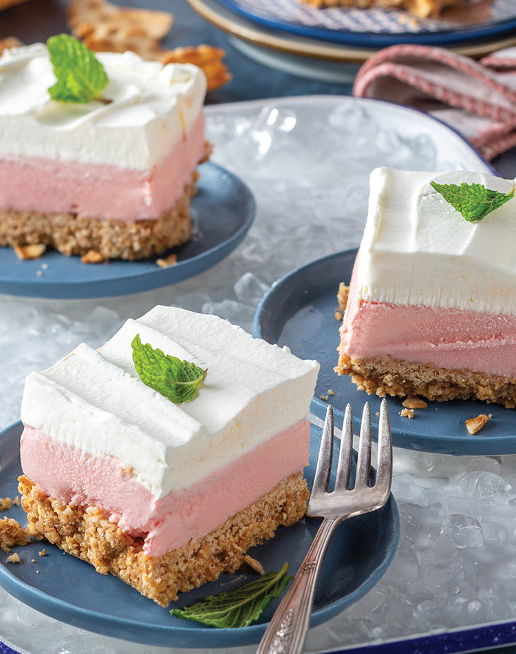 Salted Watermelon Sherbet Bars