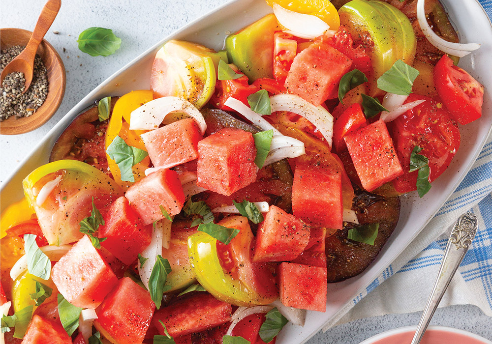 Heirloom Tomato-Watermelon Salad