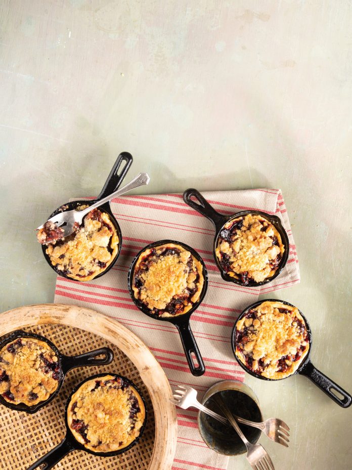 Walnut-Blackberry Jam Pies