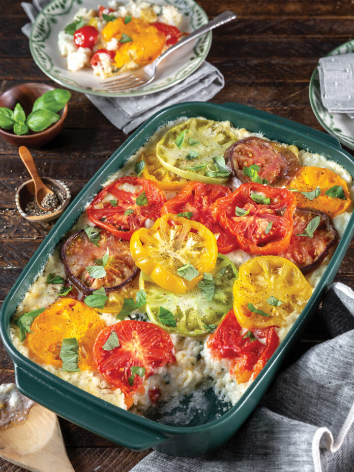 Cheesy Tomato and Rice Casserole