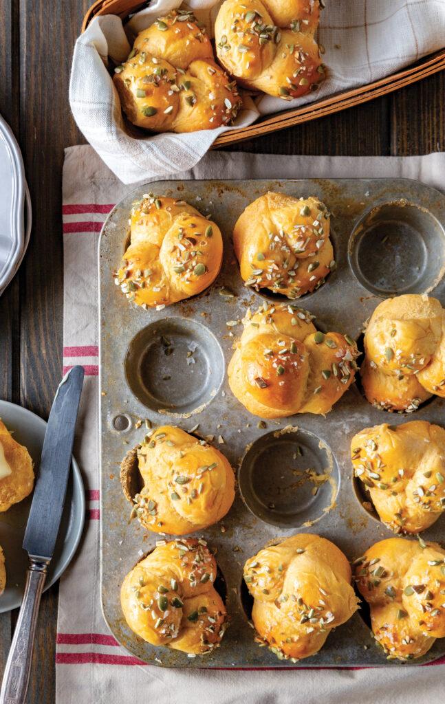 Sweet Potato Clover Leaf Rolls
