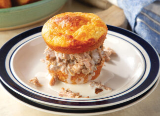 Brenda Gantt’s Muffin Sliders Brenda Gantt’s Muffin Sliders are full of Southern flair thanks to the cornbread muffins, Boston butt, and Alabama white barbecue sauce.