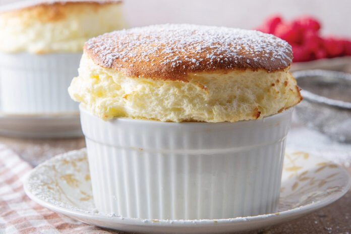 Simple and sweet, your guests will be impressed with these pretty Mini Vanilla Soufflés.