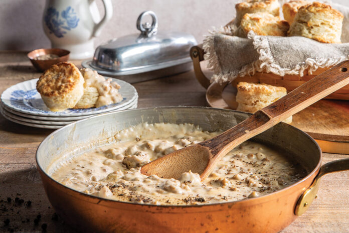Buttermilk Biscuits and Sawmill Gravy