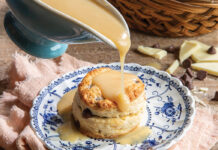 Chocolate Chip Biscuits with White Chocolate Gravy Chocolate Chip Biscuits with White Chocolate Gravy