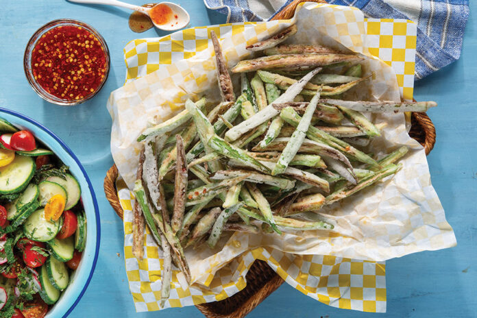 Savory, battered okra meets sweet heat in a winning combination with our Crispy Fried Okra with Spicy Honey.