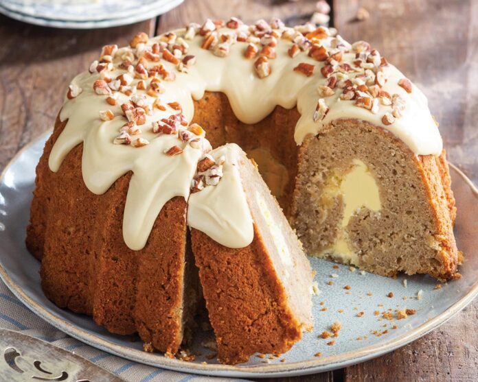 Apple–Cream Cheese Swirl Bundt Cake