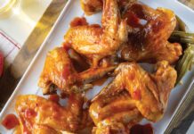 Spicy Barbecue Air-Fried Chicken Wings with White Barbecue Sauce Spicy Barbecue Air-Fried Chicken Wings with White Barbecue Sauce
