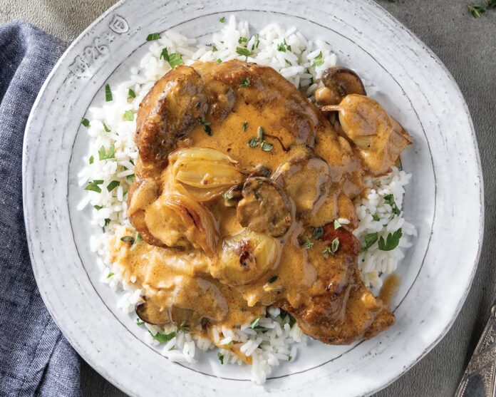 Smothered Pork and Mushrooms