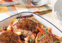 Cider-Dijon Pork Chops with Roasted Apples Cider-Dijon Pork Chops with Roasted Apples
