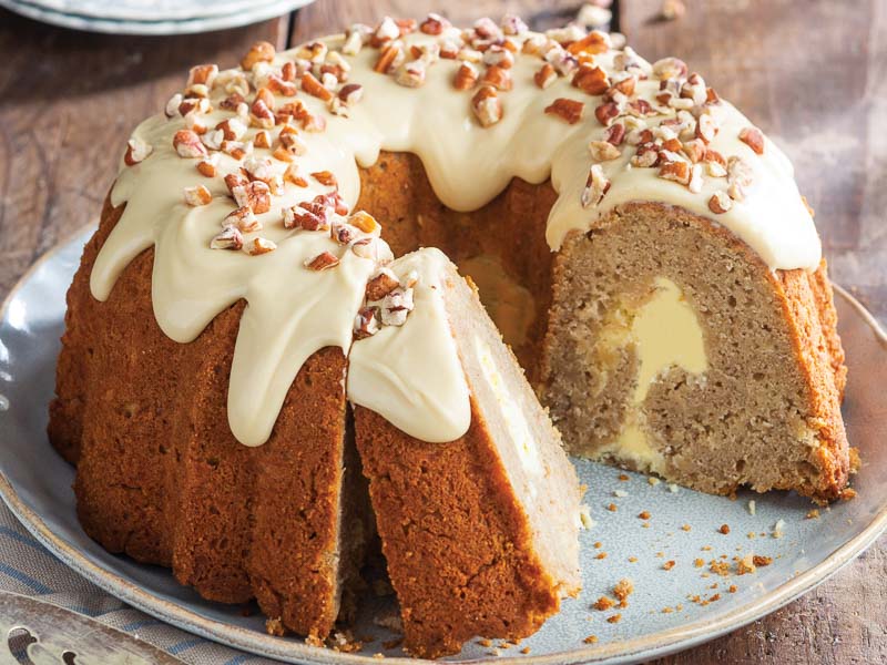 Apple–Cream Cheese Swirl Bundt Cake