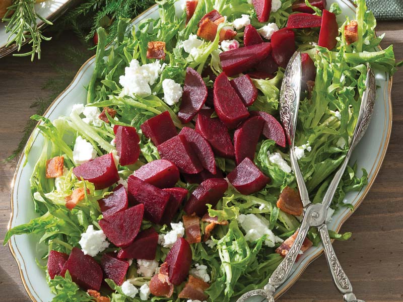 Pickled Beet Salad with Warm Bacon Vinaigrette