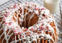 White Chocolate Peppermint Bundt WHITE CHOCOLATE PEPPERMINT BUNDT CAKE