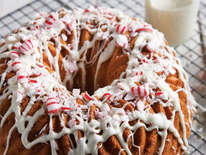 f0022-012Web WHITE CHOCOLATE PEPPERMINT BUNDT CAKE
