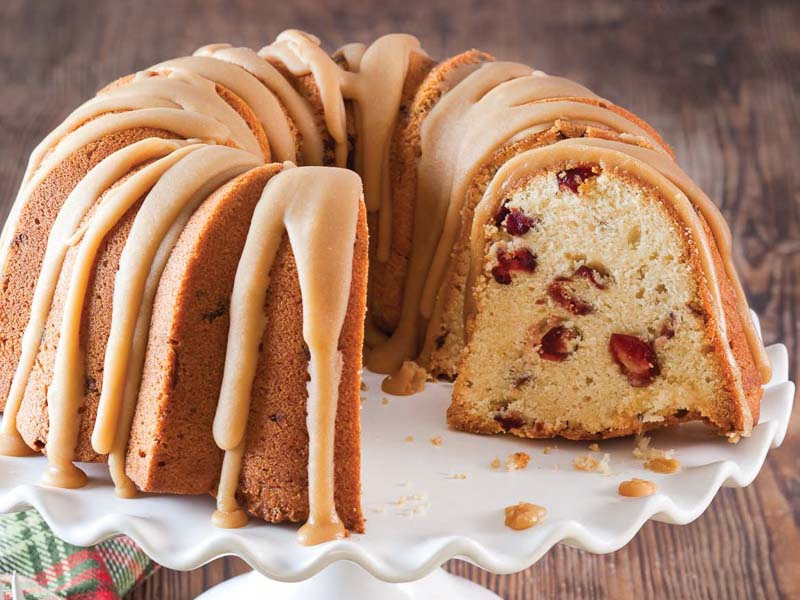 Caramel-Cranberry Bundt Cake