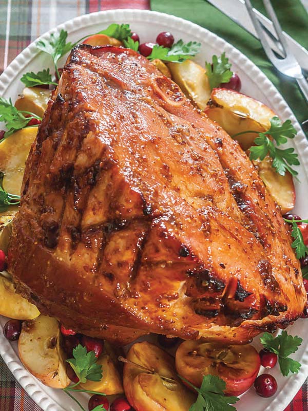 Cranberry Cider Glazed Ham